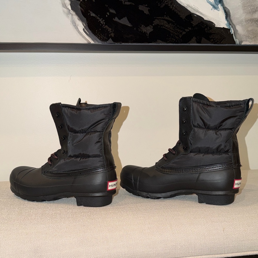 Hunter Original Insulated Lace-Up Snow Boots – Black – Never Worn Size 7 - Picture 8 of 9